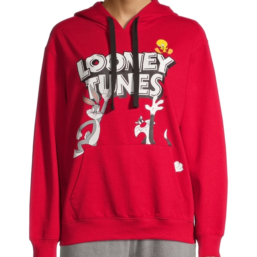 XL Warner Bros. Looney Tunes Red Pullover Hoodie